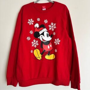 Disney Red Mickey Mouse Men's Sweater